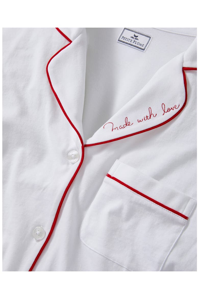 Made with Love Pima Cotton Pajamas, Alternate, color, WHITE