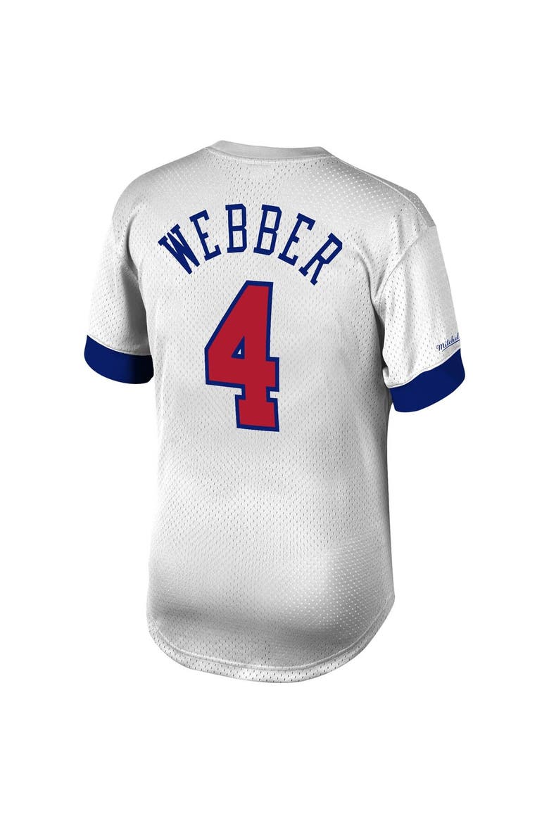 Men's Mitchell & Ness Chris Webber White Washington Bullets Mesh T-Shirt, Alternate, color, White