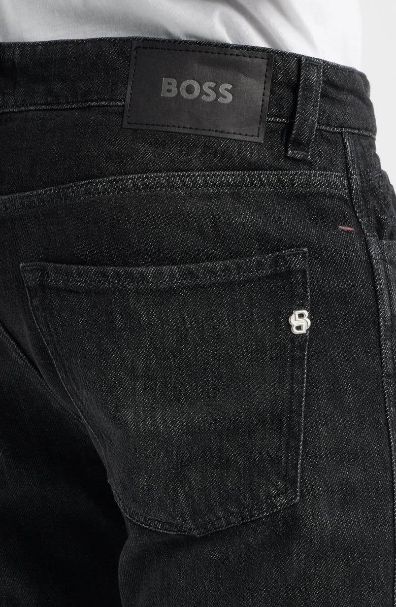 BOSS Delaware Slim Fit Jeans, Alternate, color, Black