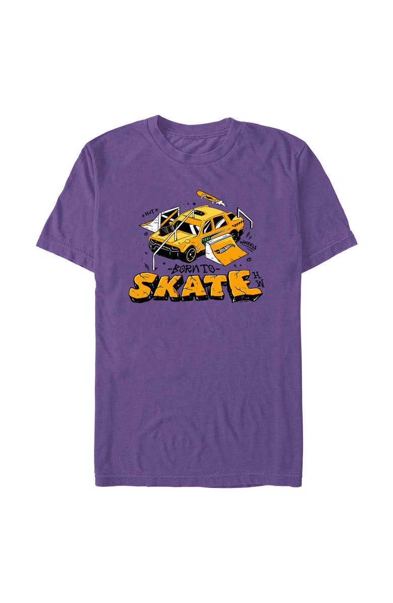 Hot Wheels Men's Hot Wheels Born To Skate Graphic T-Shirt, Main, color, Purple