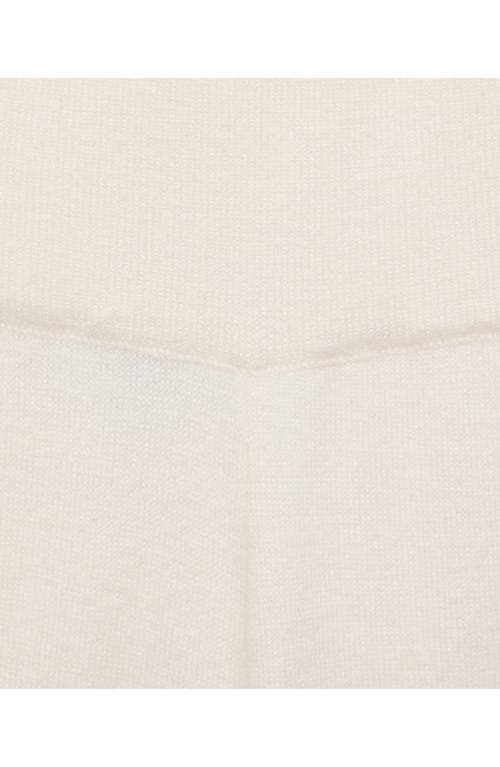 Mango High Waist Wide Leg Pants In Ecru