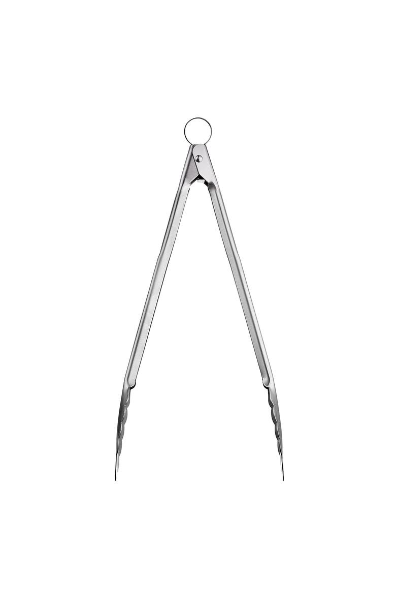 CUISIPRO 16 Inch Stainless Steel Locking Tongs, Silver, Main, color, Silver