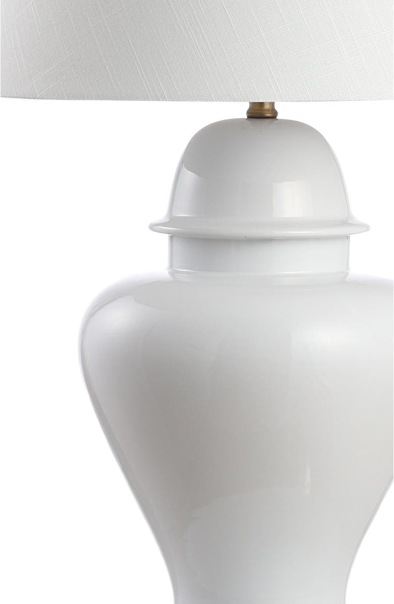 JONATHAN Y Sagwa 33" Ceramic/Iron Modern Classic LED Table Lamp, Alternate, color, White