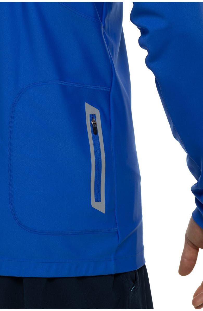 Coolibar Men's Long Sleeve Swim Jacket - UPF 50+ Sun Protection - Menorca, Alternate, color, Baja Blue