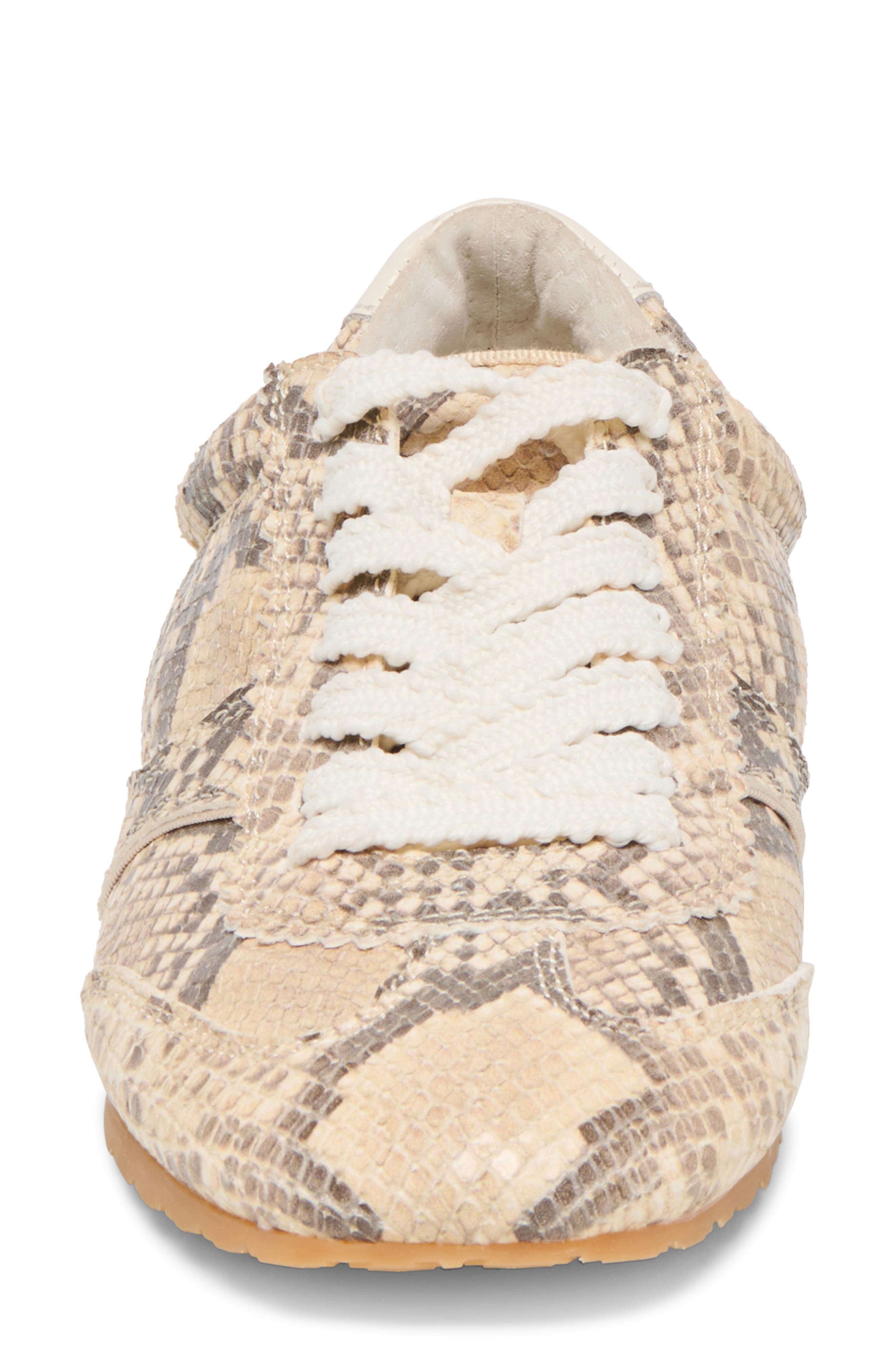 Dolce Vita Dorie Sneaker, Alternate, color, Natural Snake Embossed Leather