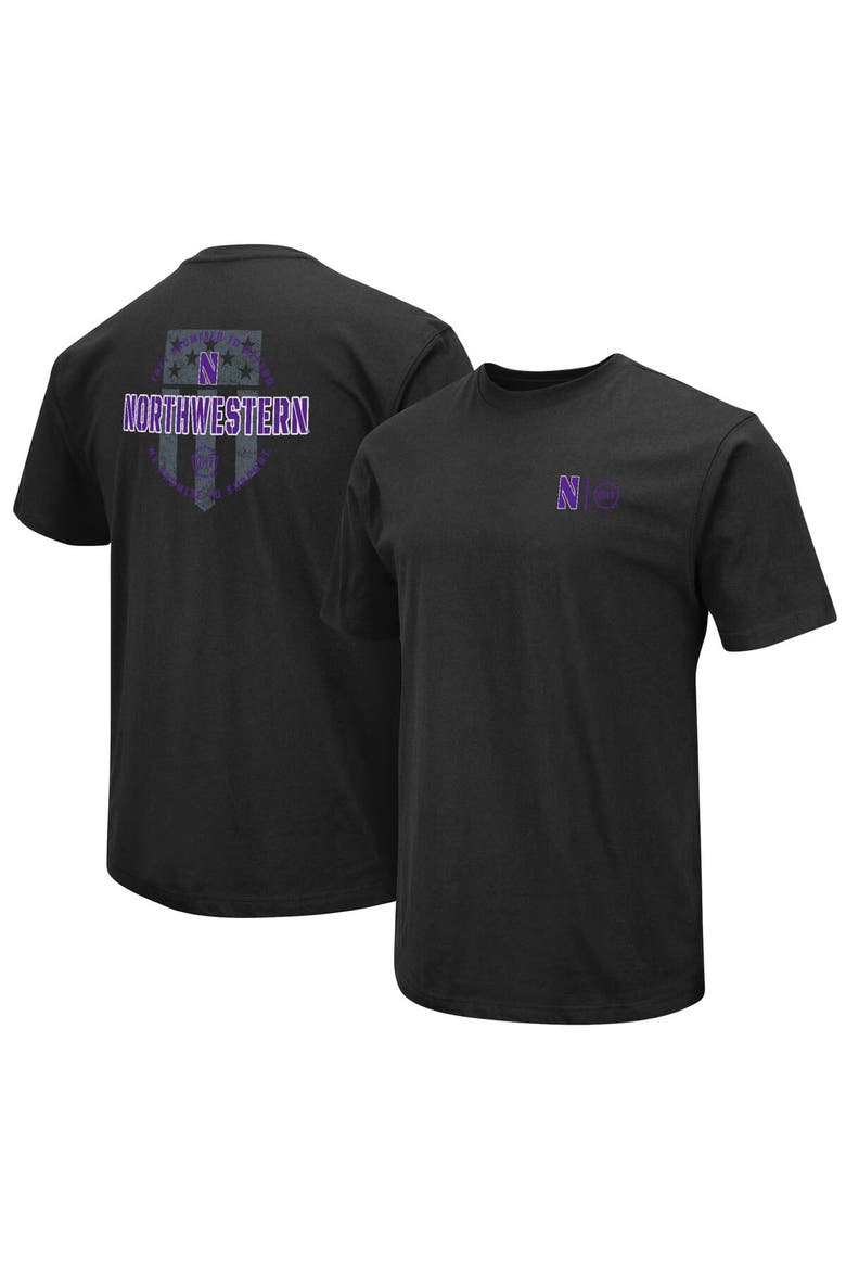 Men's Colosseum Black Northwestern Wildcats OHT Military Appreciation T-Shirt, Alternate, color, Black