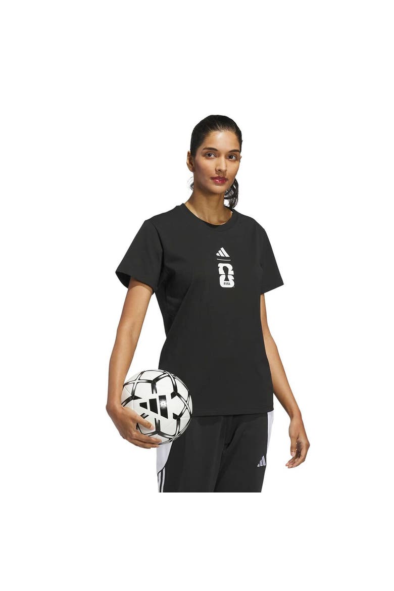 Women's adidas Black 2026 FIFA World Cup Official Graphic T-Shirt, Alternate, color, Black