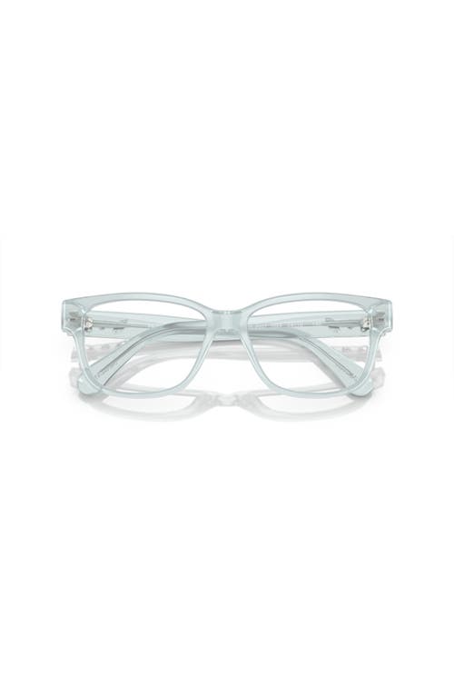 Swarovski 54mm Rectangle Optical Glasses In Silver