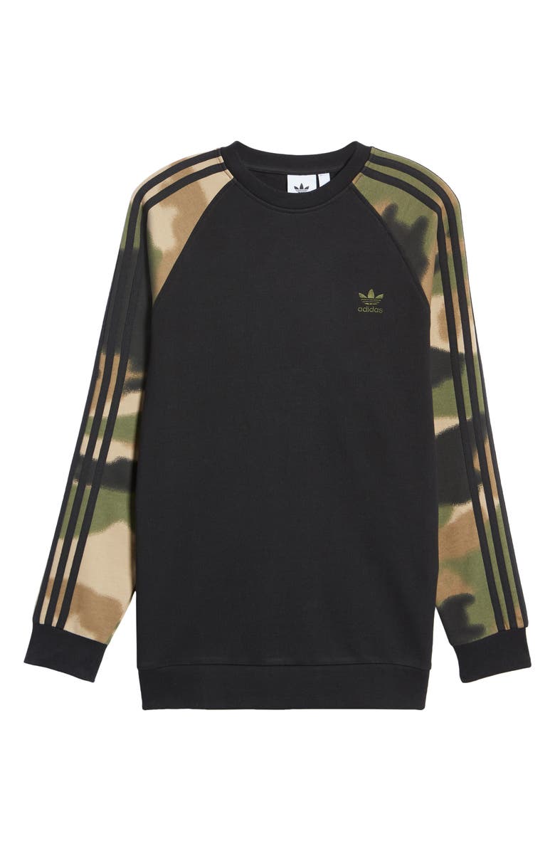 adidas Originals Men's Camo Stripes Crewneck Sweatshirt, Alternate, color,