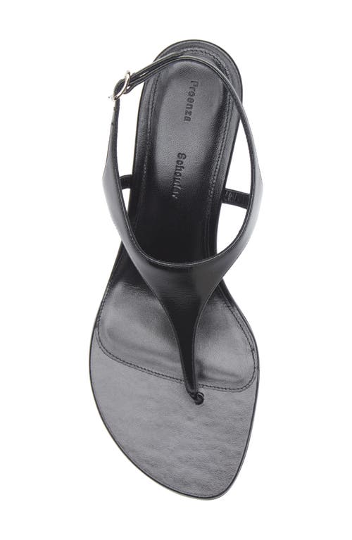 Proenza Schouler Tee 85 Thong Sandal In Slick Nappa In Black