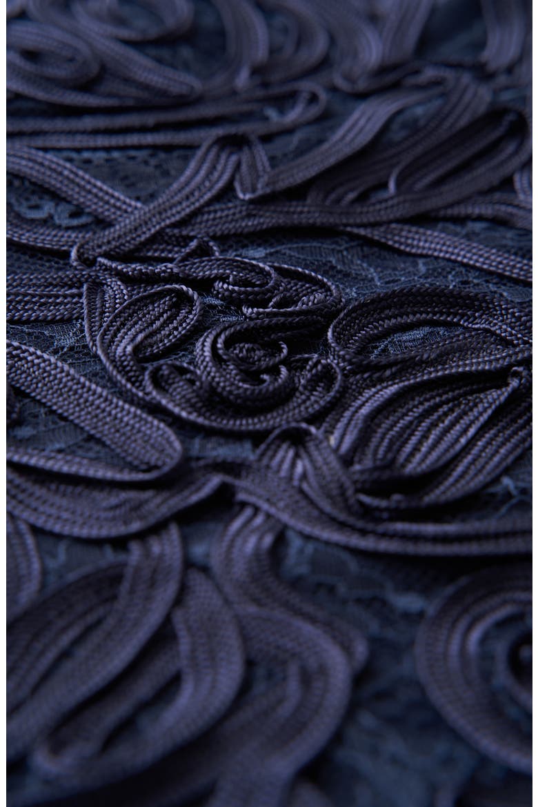 Zaria Soutache Lace Cocktail Dress, Alternate, color, DEEP NAVY