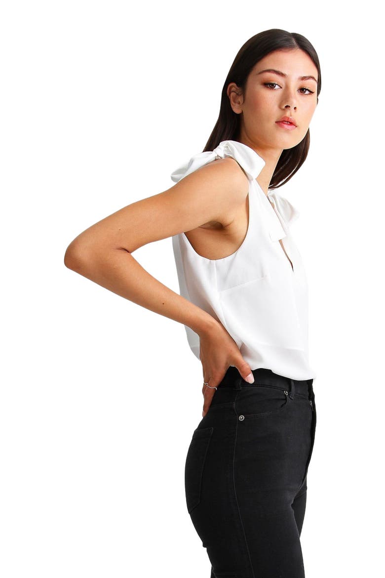 Feel For You V-Neck Top, Alternate, color, White