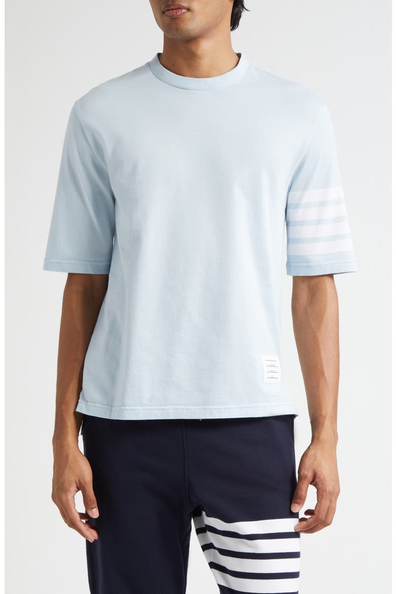 4-Bar Cotton Jersey T-Shirt, Main, color, LIGHT BLUE