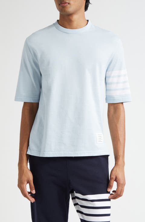 【THOM BROWNE】Stripe Relax Fit Short Sleeve T-shirt Men's Thom Browne Short Sleeve Shirts | Nordstrom