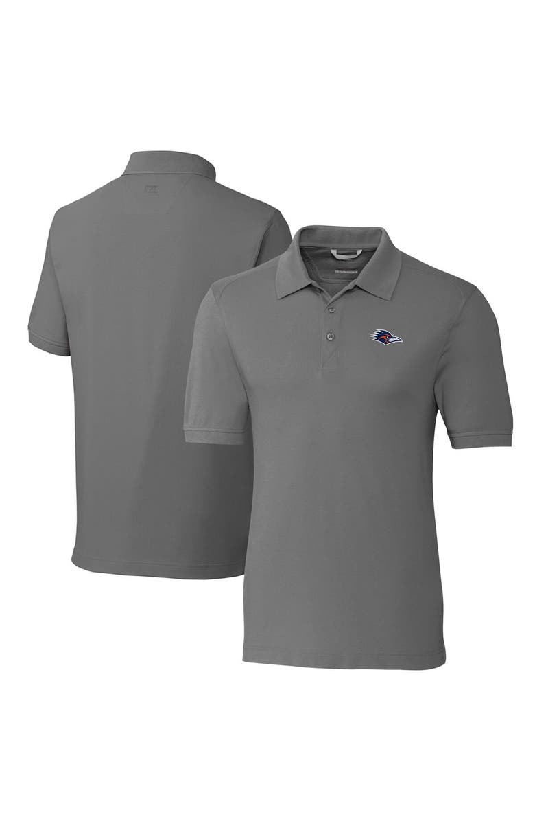 Cutter & Buck Men's Cutter & Buck  Gray UTSA Roadrunners  Advantage Tri-Blend DryTec Pique Polo, Main, color, 