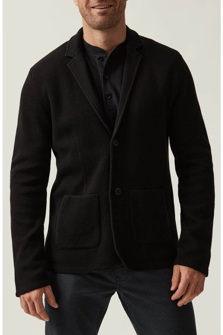 Double Face Blazer, Main, color, BLACK