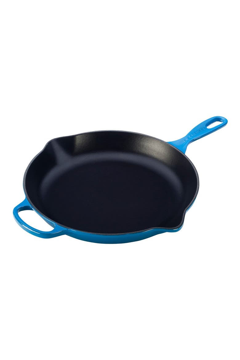 Signature Handle Enamel 11 3/4 Inch Cast Iron Skillet, Main, color, MARSEILLE