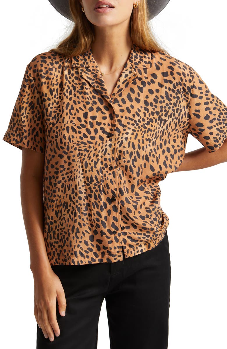 Brixton Ryder Print Camp Shirt, Main, color, 