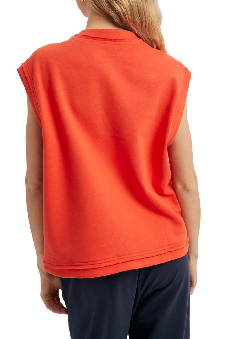 Button-Up Knit Vest, Alternate, color, POPPY