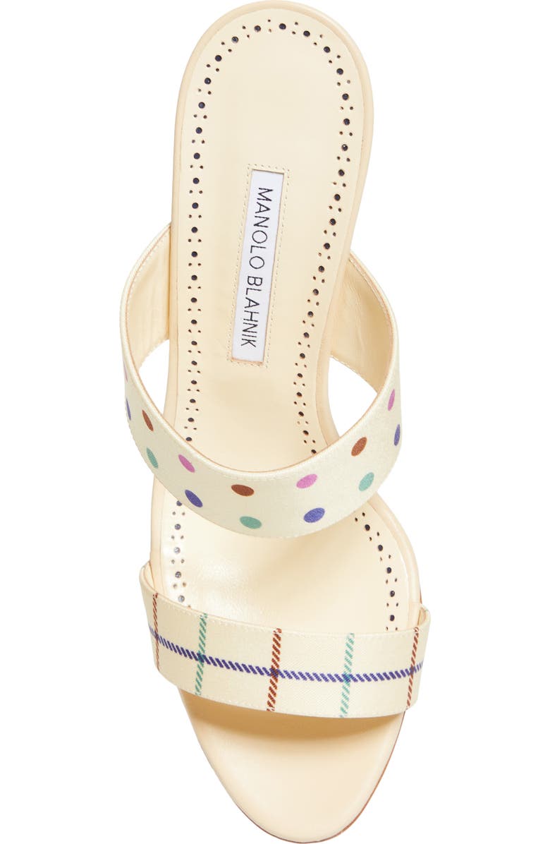 Manolo Blahnik Ralotapla Slide Sandal, Alternate, color, Dark Cream