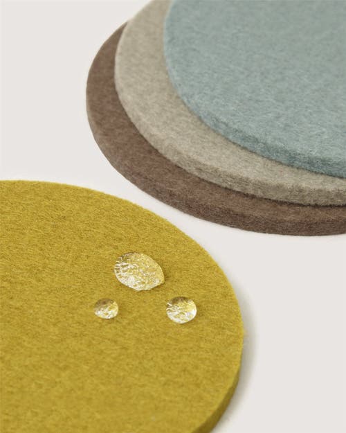 Graf & Lantz Graf Lantz Bierfilzl Merino Wool Round Coaster Solid 4 Pack In Multi