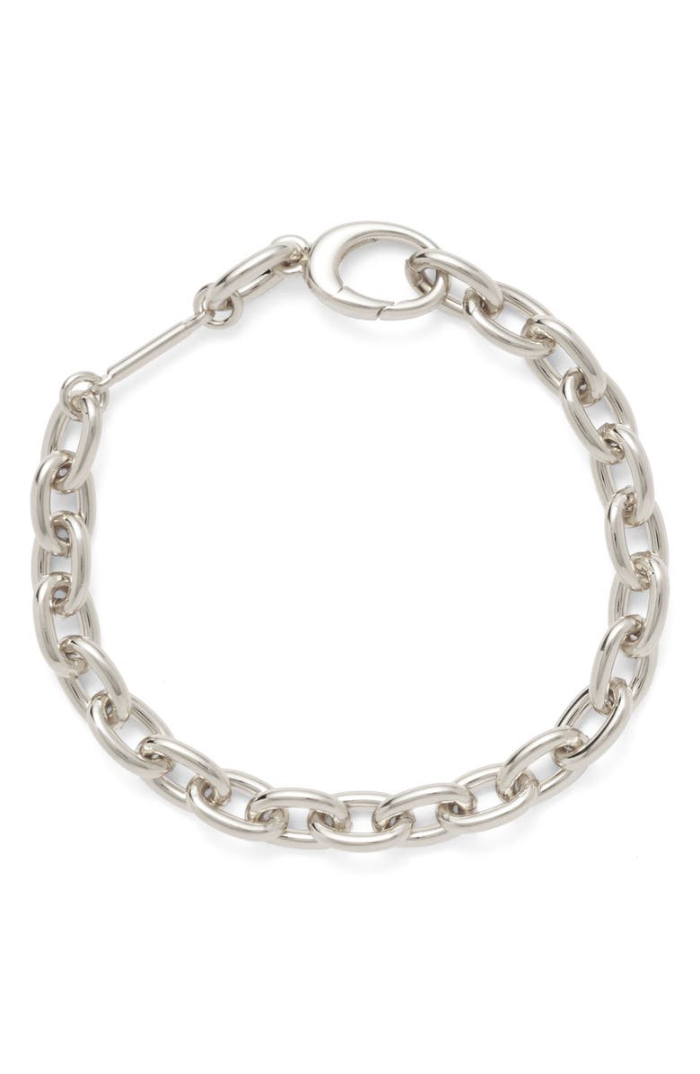 Lady Grey Margot Chain Bracelet, Main, color, Silver/ Pearl
