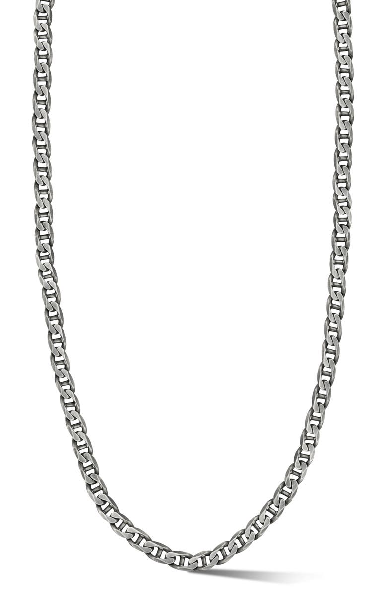 Yield of Men Men's Oxidized Mariner Chain Necklace, Main, color, Silver