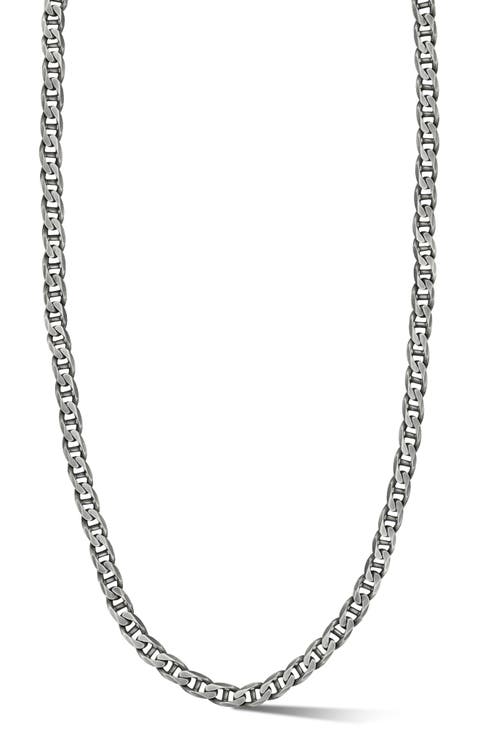 Men's Oxidized Mariner Chain Necklace