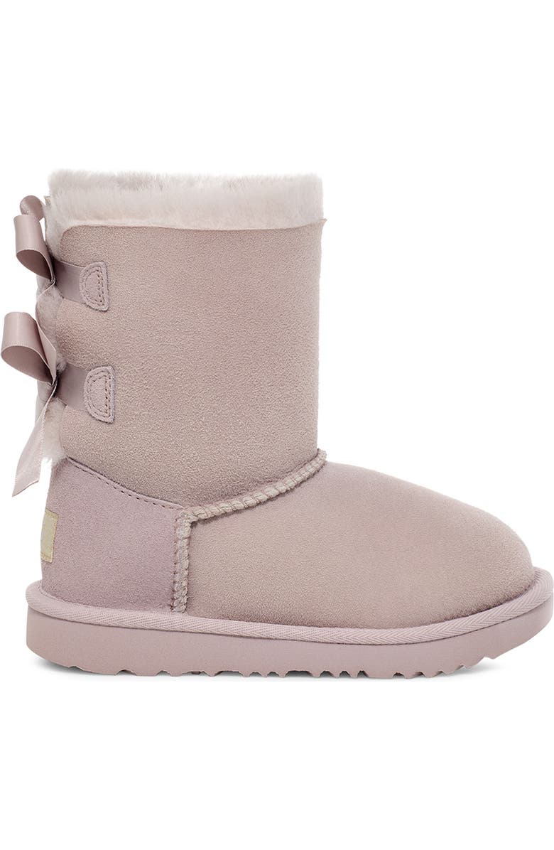 UGG<sup>®</sup> Kids' Bailey Bow II Water Resistant Genuine Shearling Boot, Alternate, color, Pale Smoke