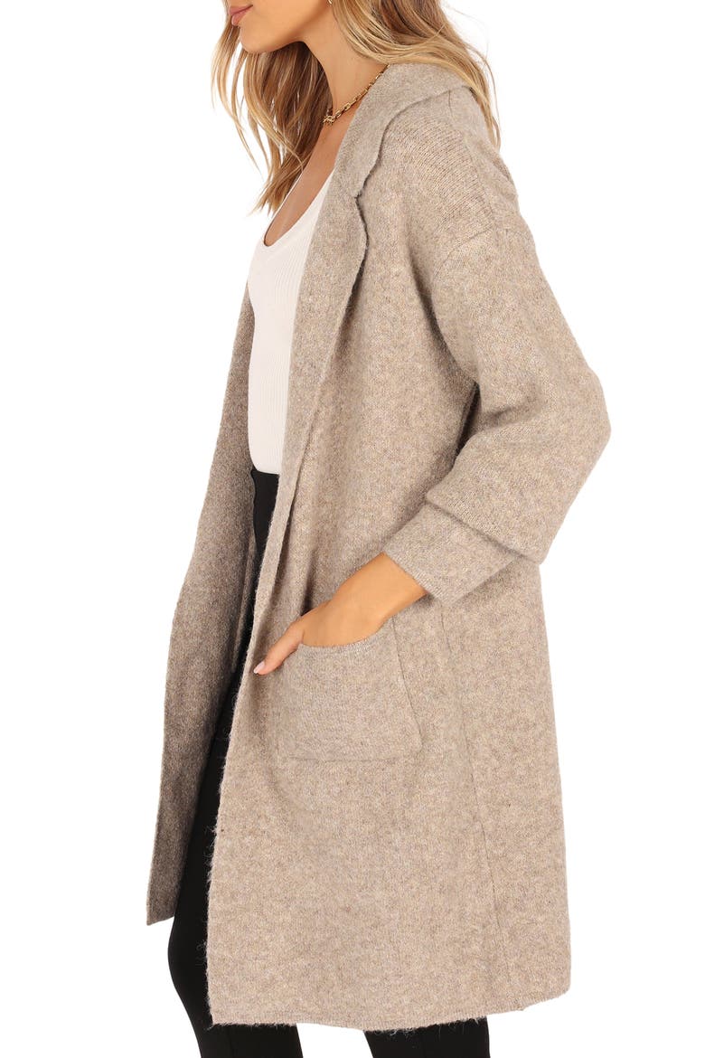Skylar Open Front Longline Cardigan, Alternate, color, TAUPE