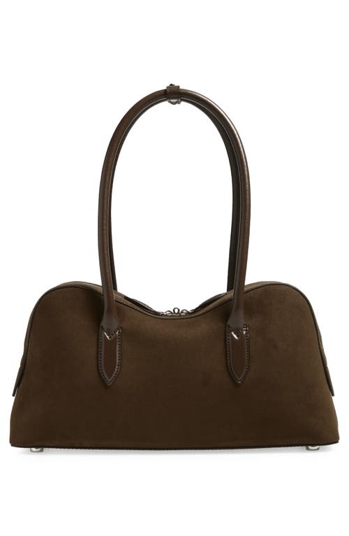 Stella Mccartney Ryder Faux Suede Crossbody Bag In Brown