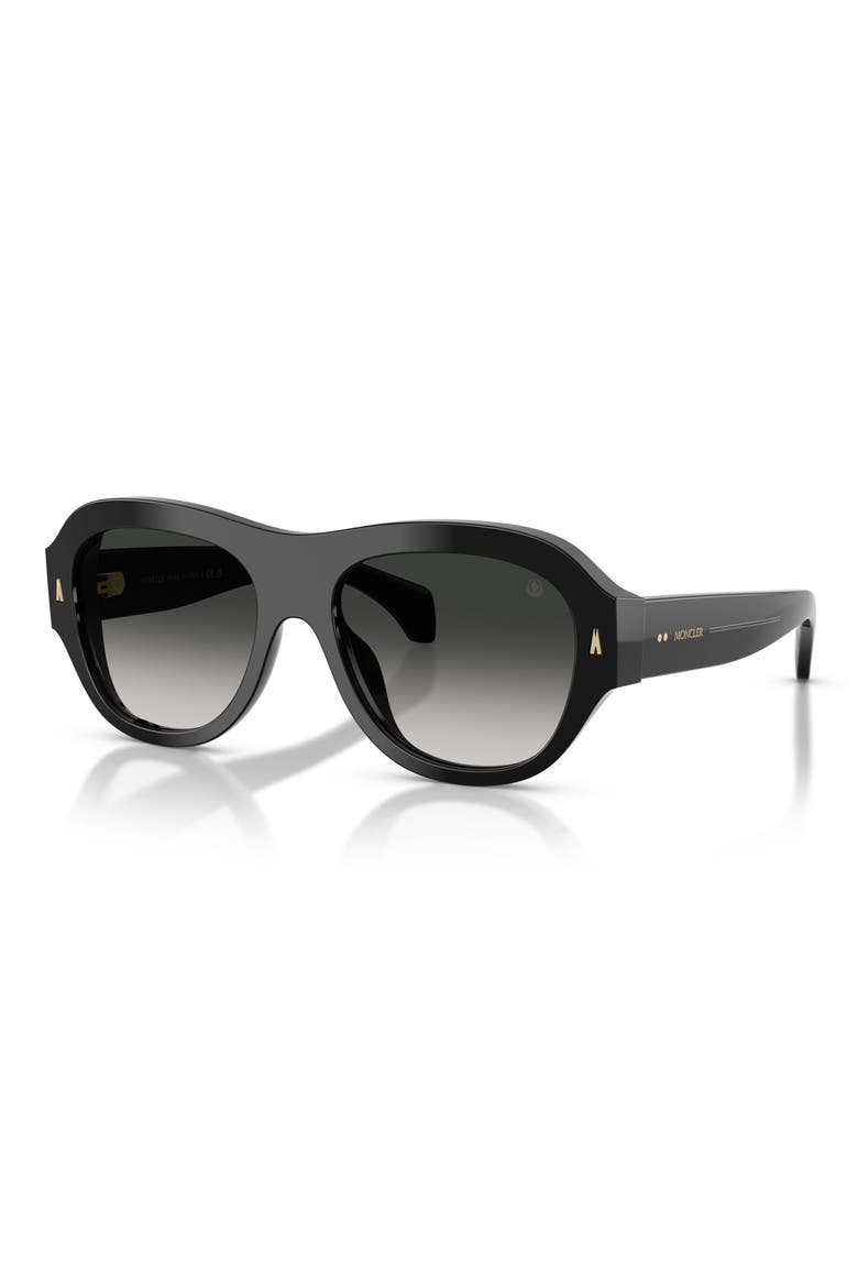 Elevane 56mm Irregular Sunglasses, Alternate, color, BLACK / DARK GRADIENT GREY