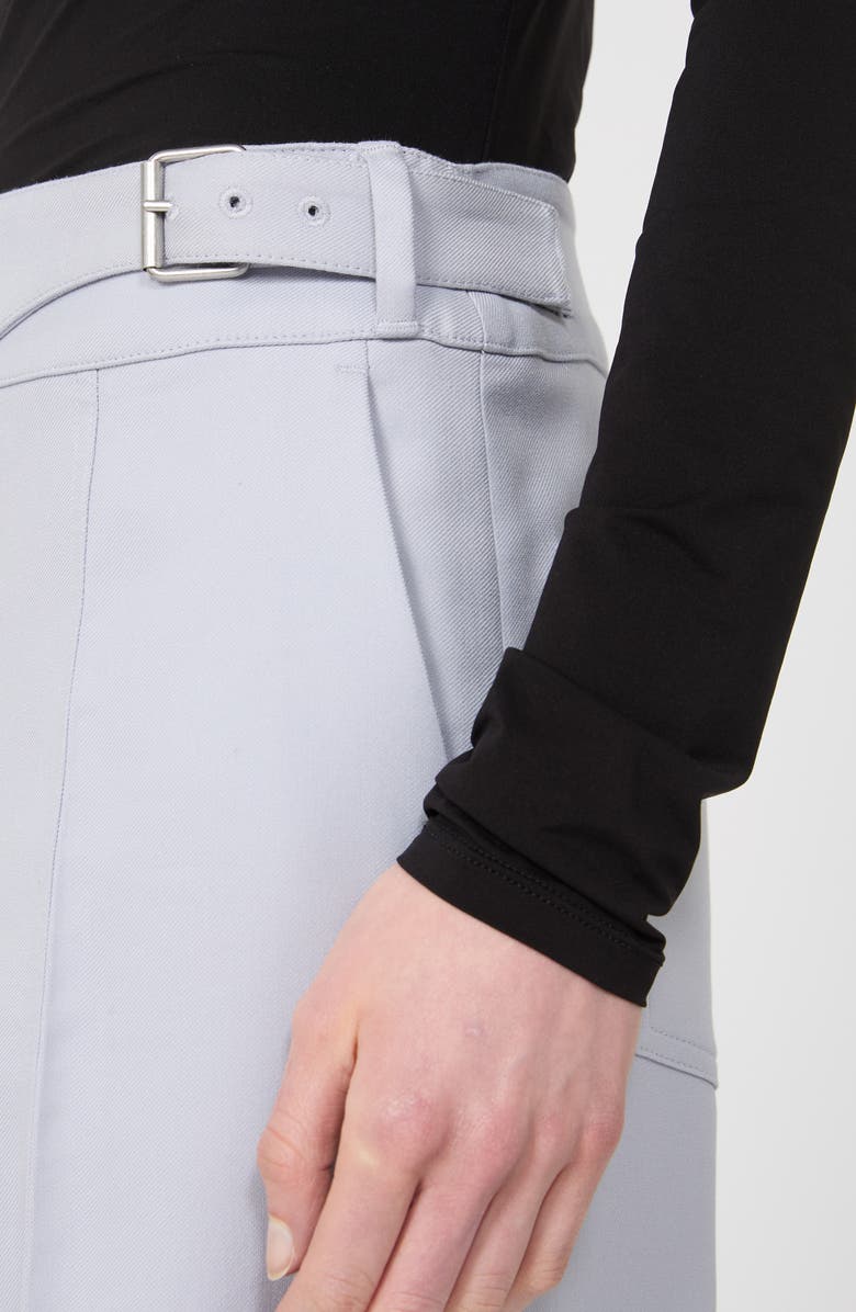 SPORTMAX Salita Cotton Blend Twill Wide Leg Pants, Alternate, color, Medium Grey