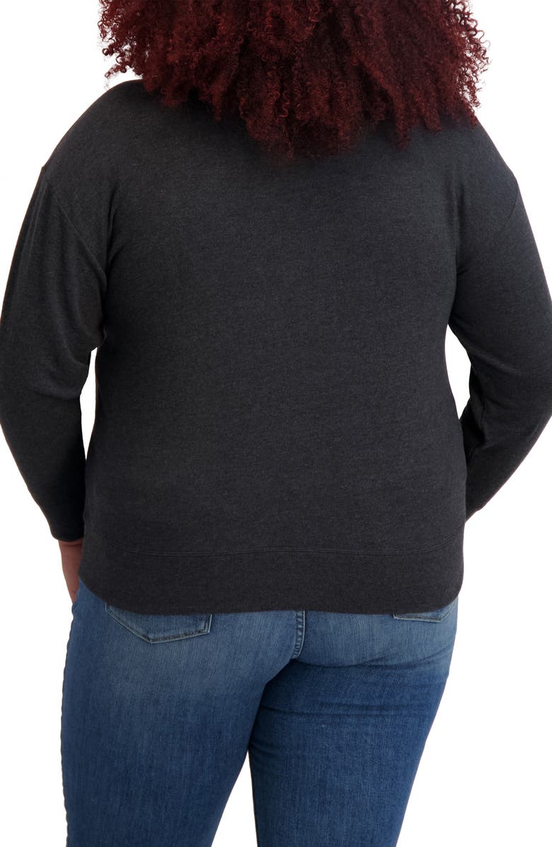 Lucky Brand Graphic Sweatshirt, Alternate, color, Charcoal Heather Grey