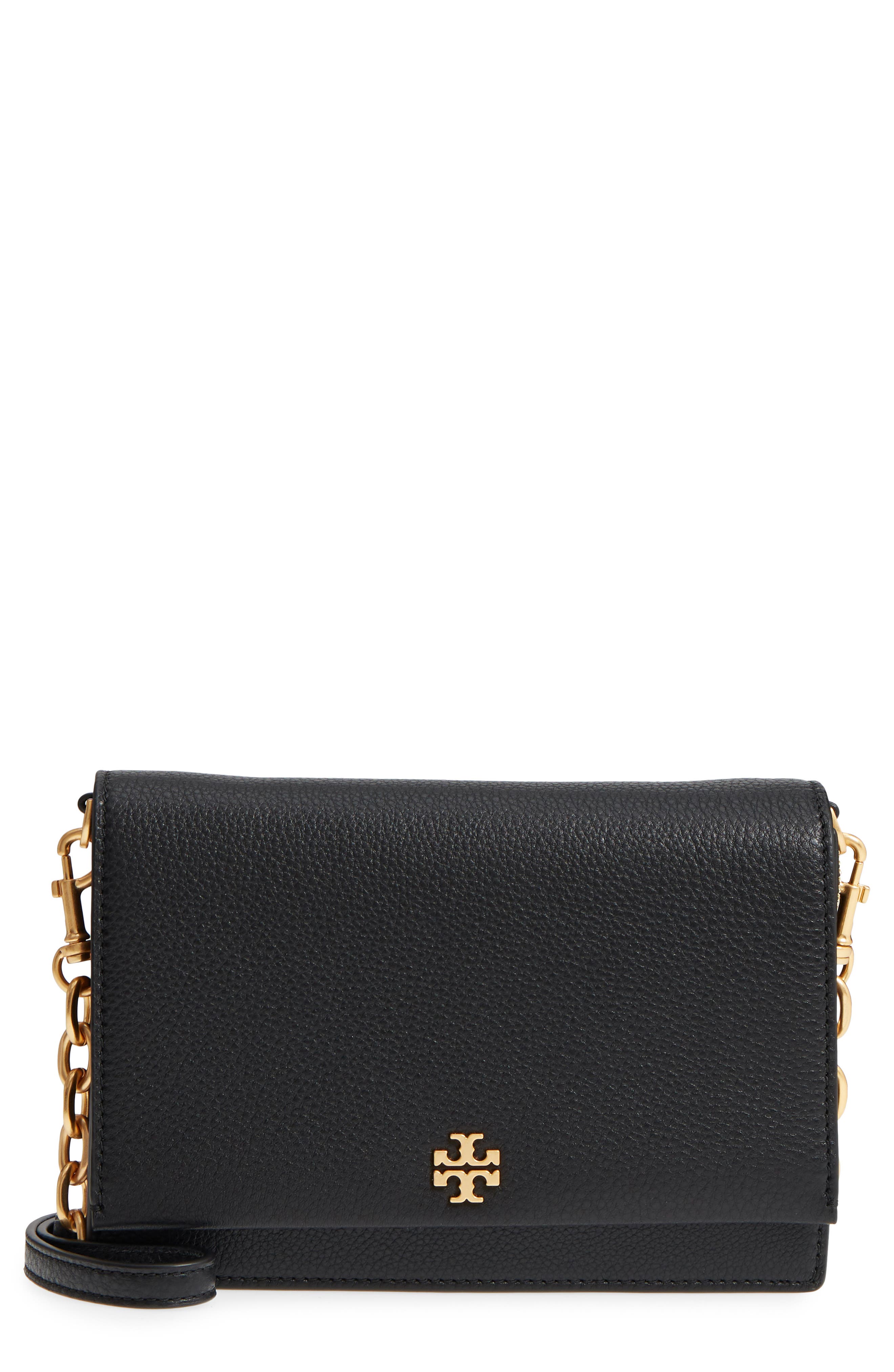 Georgia Pebble Leather Shoulder Bag, Main, color, BLACK