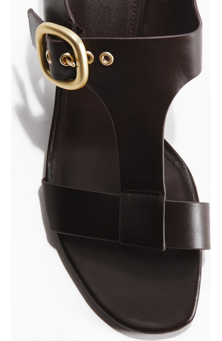 H&M Block-heeled Sandals, Alternate, color, Dark Brown
