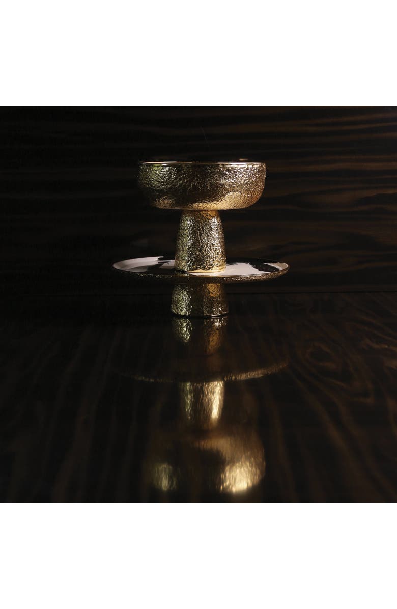 Lunares Bianco Nero Cake Pedesteal, Alternate, color, White