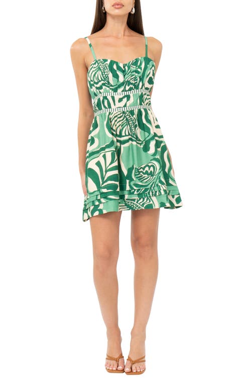 ADELYN RAE ADELYN RAE RUNA LEAF SLEEVELESS MINIDRESS 