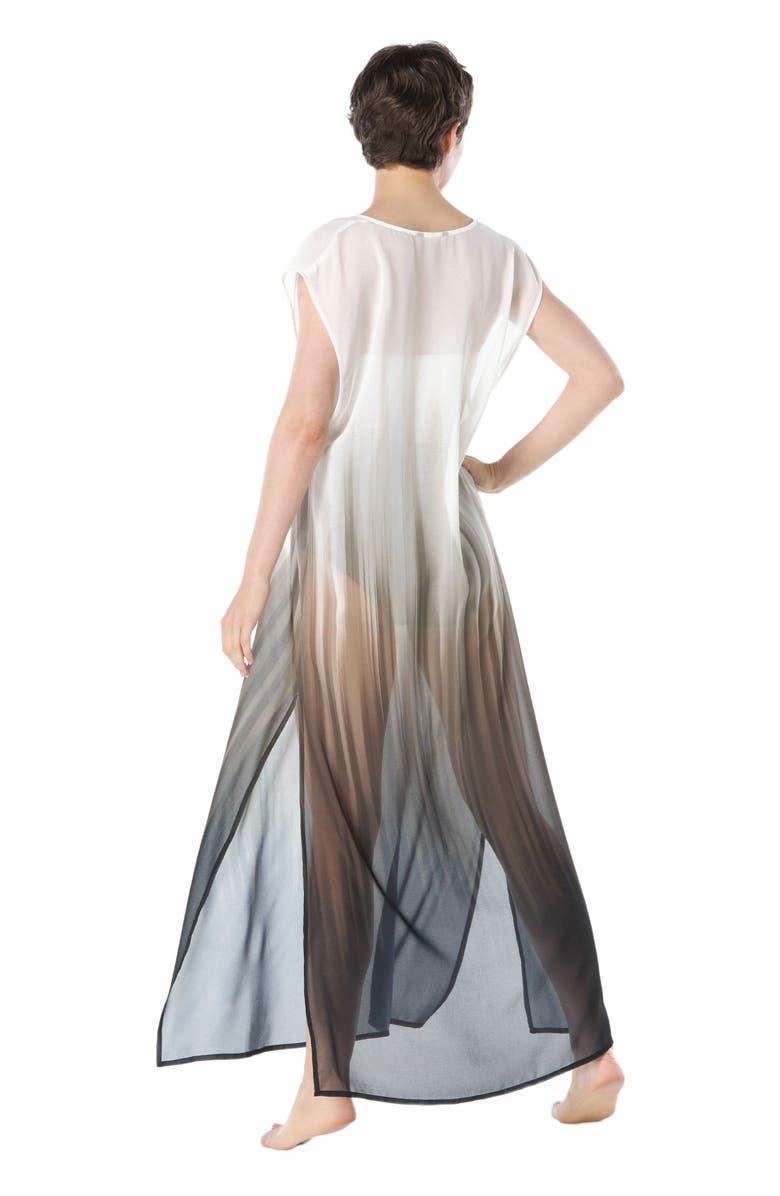 Carmen Marc Valvo V-Neck Long Dress, Alternate, color, 