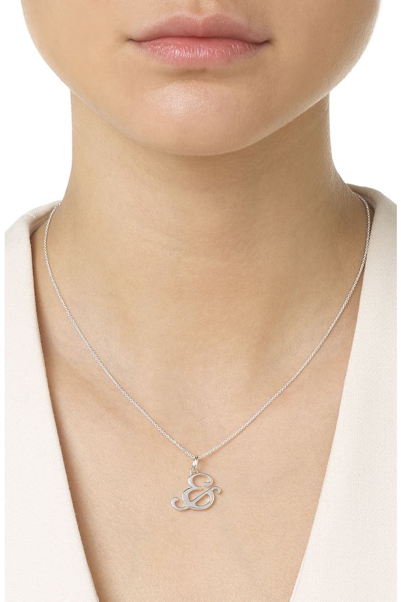 Alphabet Pendant Charm (Nordstrom Exclusive), Alternate, color, Silver- &