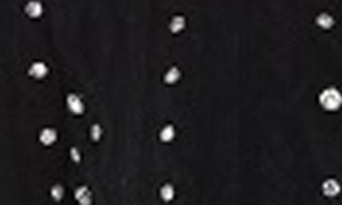 Rain And Rose Collar Beaded Cardigan In Black