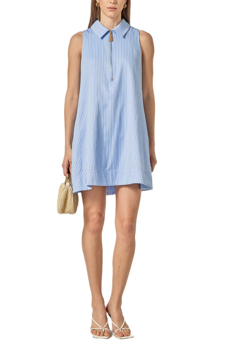 Stripe A-Line Minidress, Main, color, POWDER BLUE