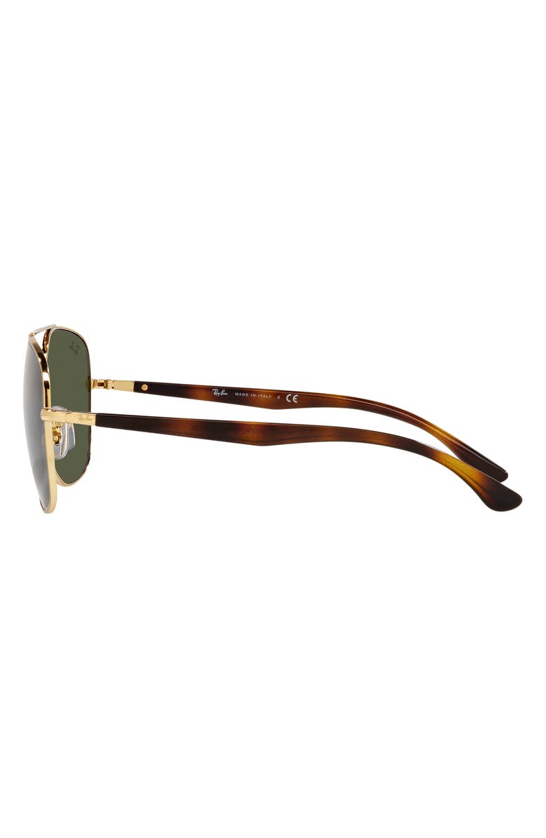 Ray-Ban 59mm Square Sunglasses, Alternate, color, Gold Flash