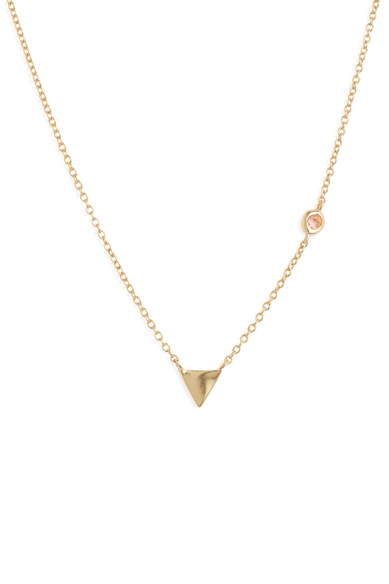 Power Birthstone Necklace, Main, color, OCTOBER - PINK TOURMALINE