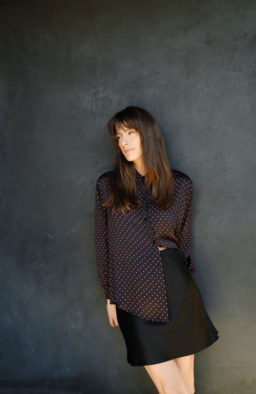 Whimsy + Row Denise Top In Red Polka Dot