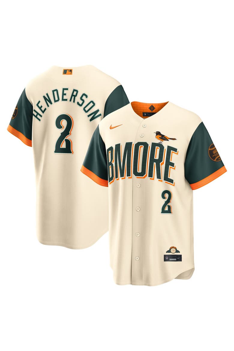Men's Nike Gunnar Henderson Cream Baltimore Orioles 2026 City Connect Stadium Jersey, Main, color, Cream