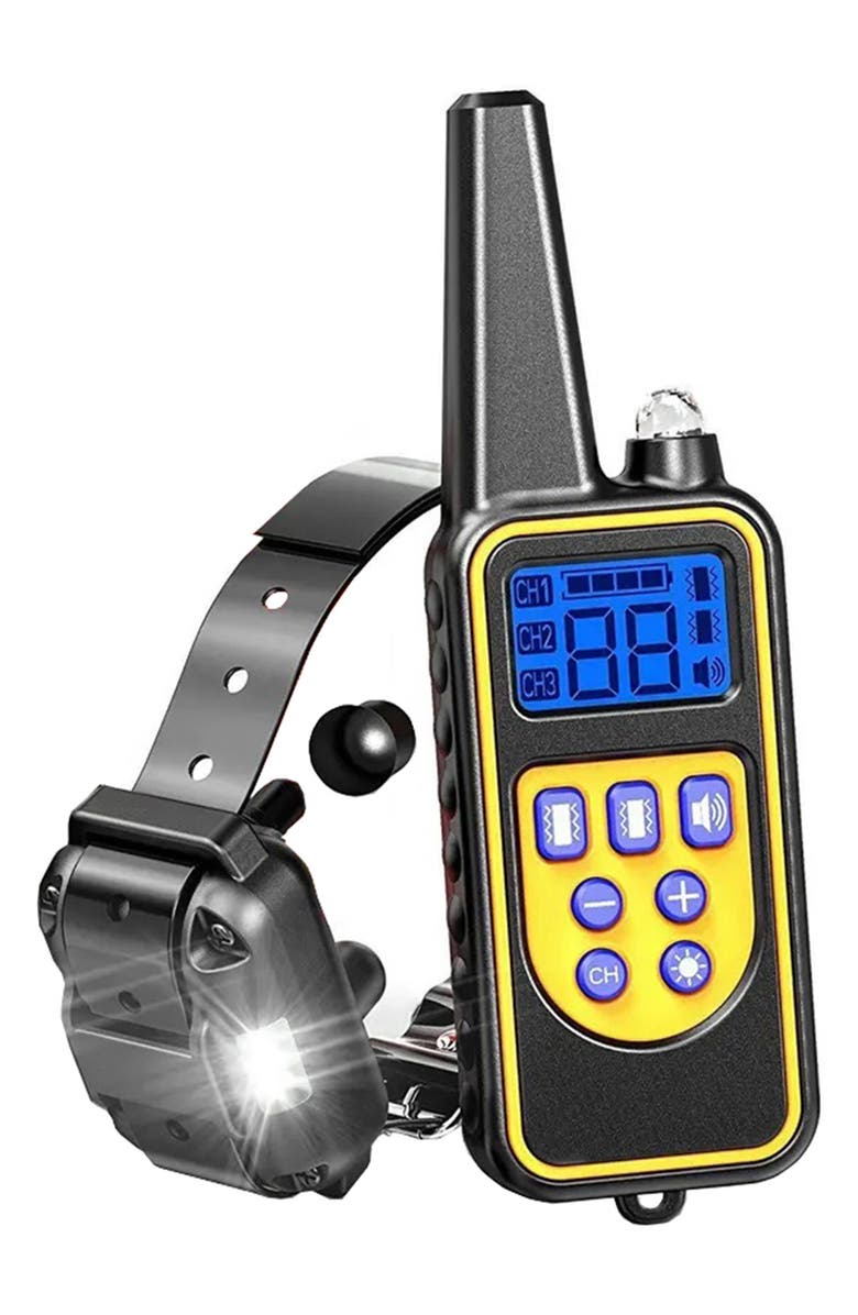 PET LIFE Barkshield LED 1-to-3 Dog 900-Yard Range 7-Level Vibration and Sound Training Dog Collar, Alternate, color, 