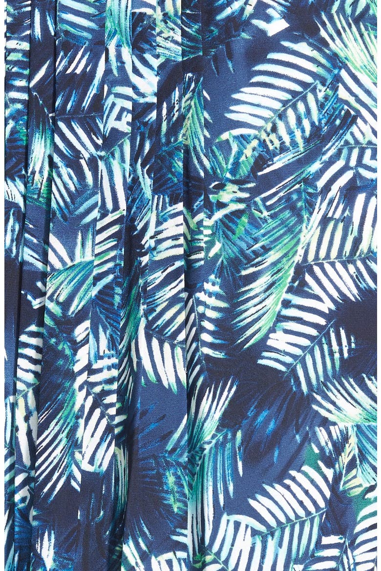 Sleeveless Henley Blouse, Alternate, color, PALM PRINT