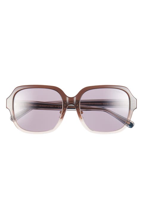 56mm Gradient Rectangle Sunglasses