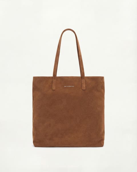 Logan Suede Leather Vertical Tote